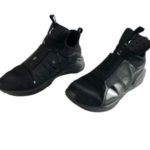 PUMA Fierce Core Sneakers Shoes Black High Top Athletic Mesh Womens Sz 8.5